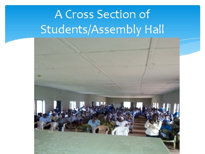 A Cross Section of Students/Assembly Hall 15 