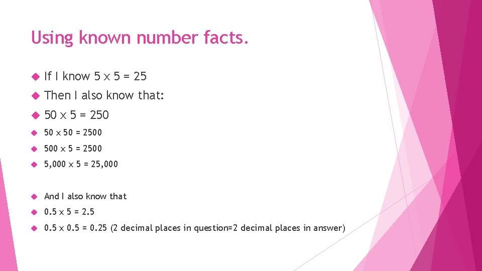 Using known number facts Summer 2 week 1