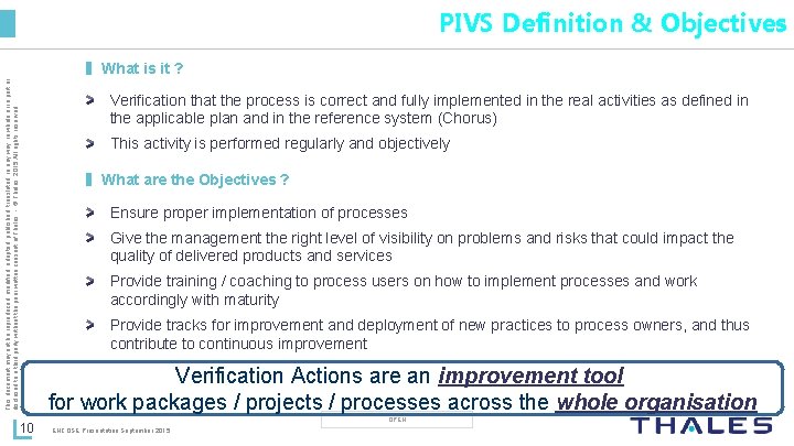 PIVS Definition & Objectives This document may not be reproduced, modified, adapted, published, translated,