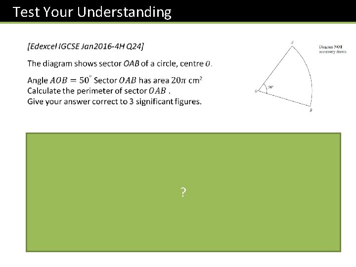 Test Your Understanding ? 