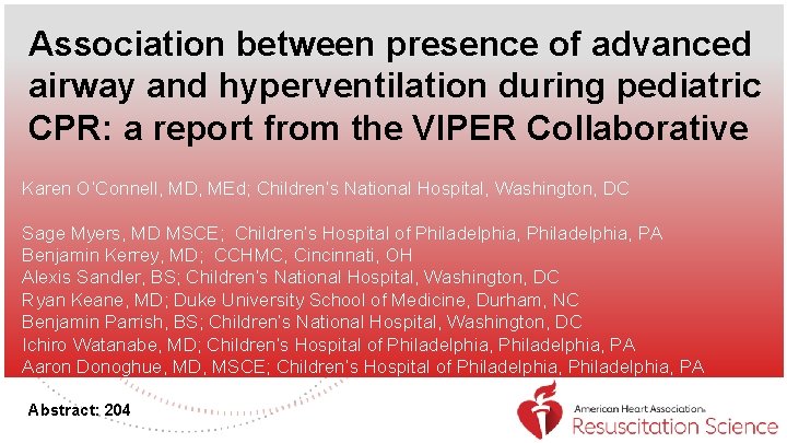 Association between presence of advanced airway and hyperventilation during pediatric CPR: a report from