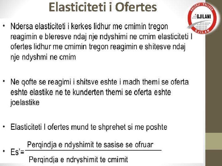 Elasticiteti i Ofertes 