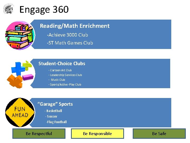 Engage 360 Reading/Math Enrichment -Achieve 3000 Club -ST Math Games Club Student-Choice Clubs -
