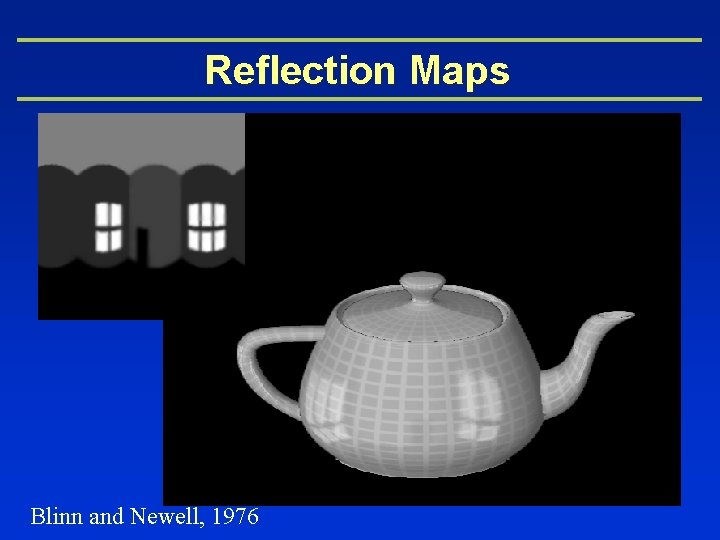 Reflection Maps Blinn and Newell, 1976 