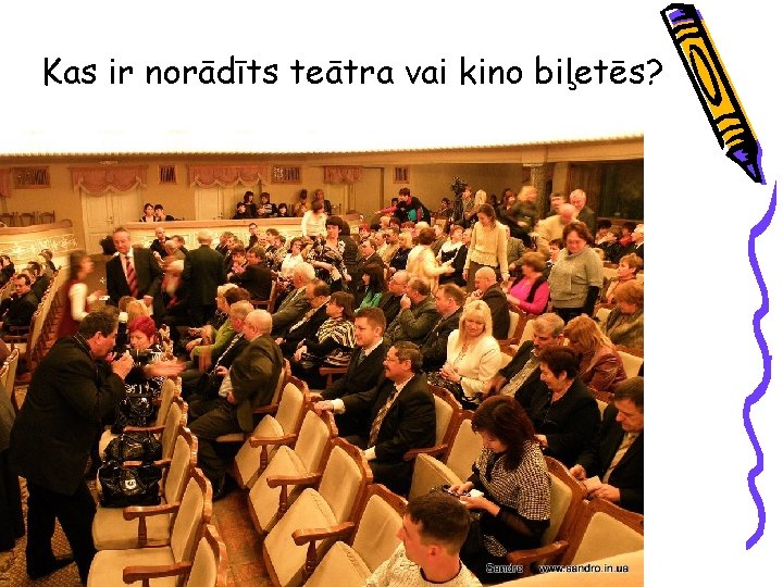 Kas ir norādīts teātra vai kino biļetēs? 