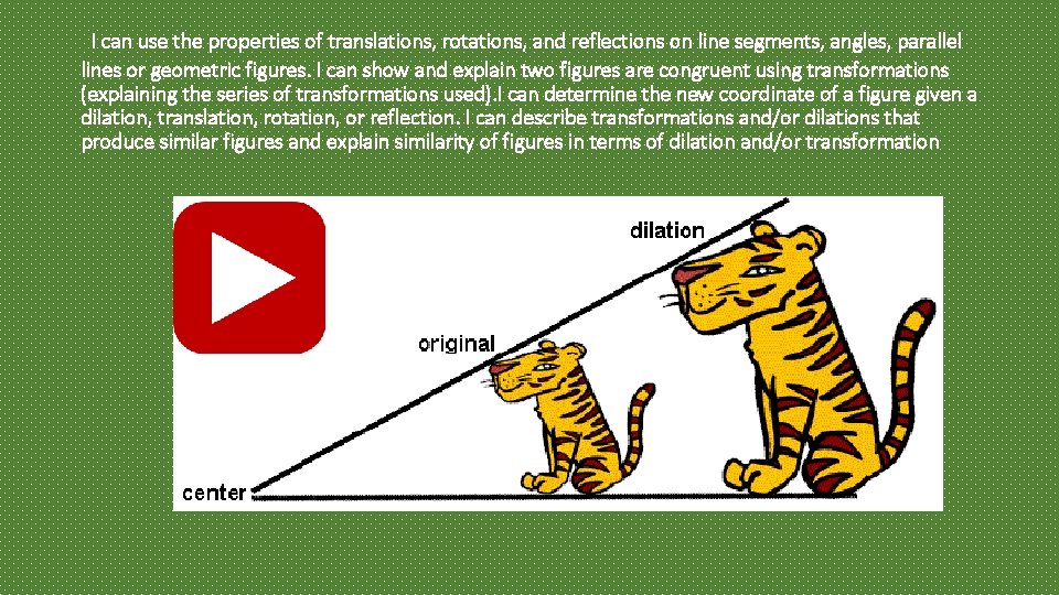 I can use the properties of translations, rotations, and reflections on line segments, angles,