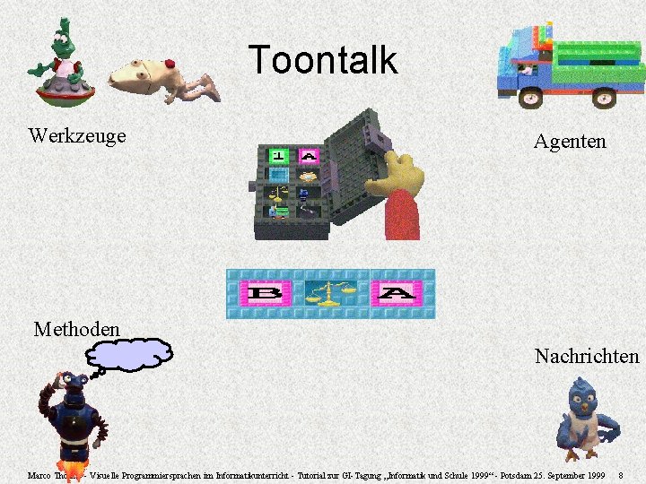 Toontalk Werkzeuge Agenten Methoden Nachrichten Marco Thomas - Visuelle Programmiersprachen im Informatikunterricht - Tutorial