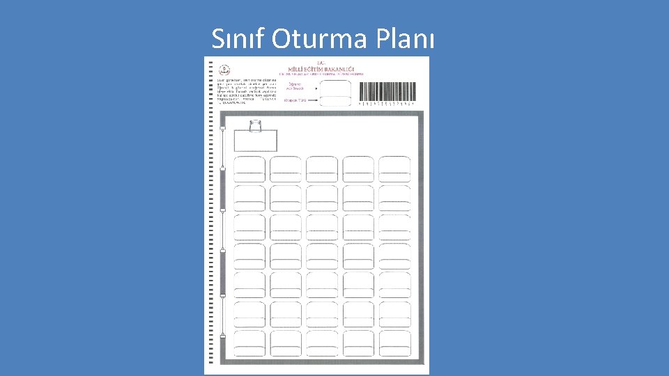 Sınıf Oturma Planı 
