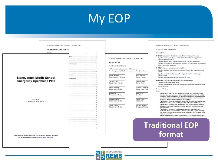 My EOP Traditional EOP format 