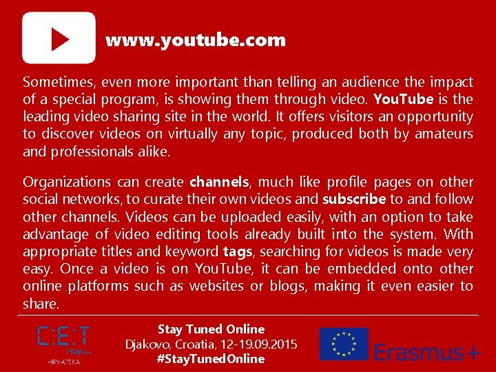www. youtube. com Sometimes, even more important than telling an audience the impact of