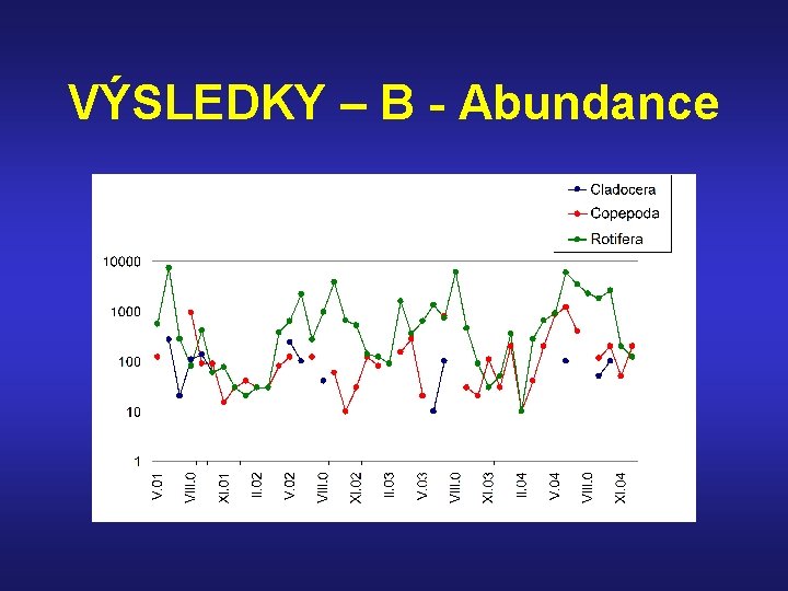 VÝSLEDKY – B - Abundance 