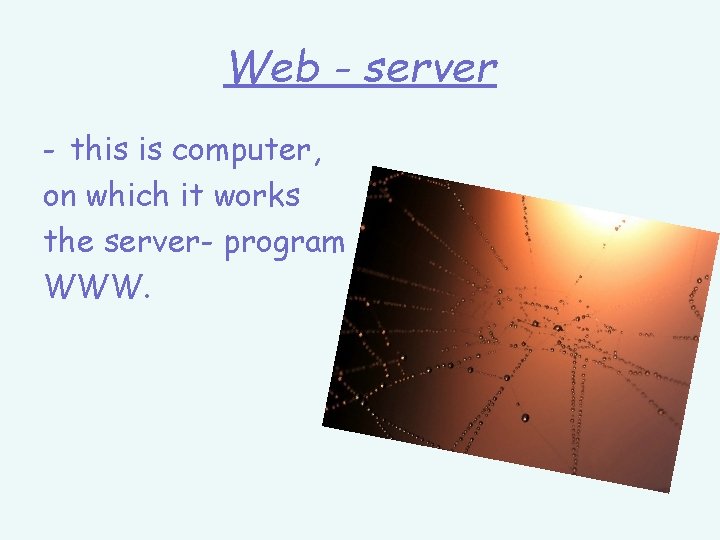 Network system of the interconnected computers The World