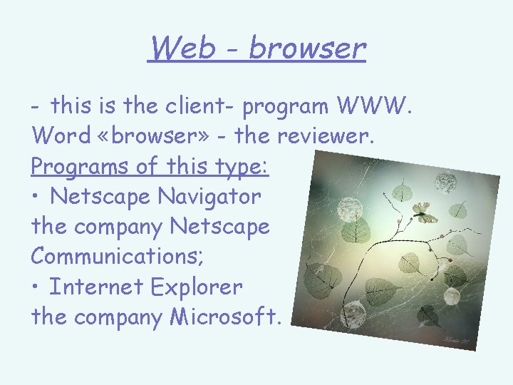Computer Www Network system of the interconnected computers The World