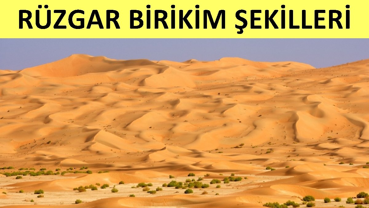 RÜZGAR BİRİKİM ŞEKİLLERİ 