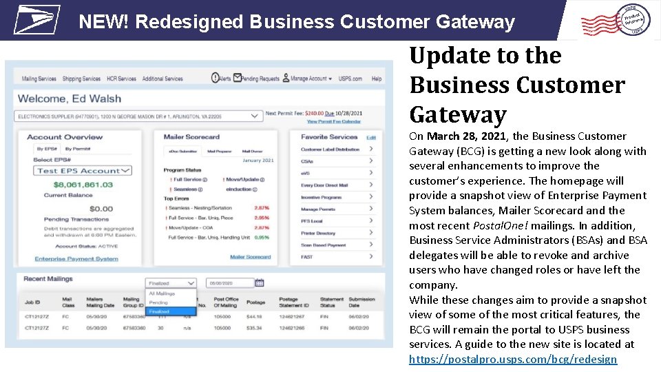 NEW! Redesigned Business Customer Gateway uct Prod ns tio lu o S Update to NEW! Redesigned Business Customer Gateway uct Prod ns tio lu o S Update to