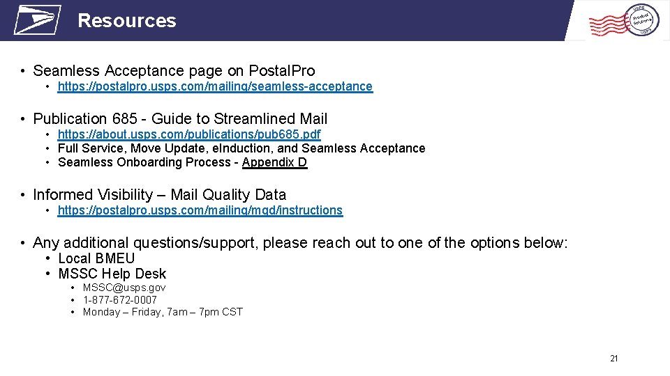 Resources uct Prod ns tio lu o S • Seamless Acceptance page on Postal. Resources uct Prod ns tio lu o S • Seamless Acceptance page on Postal.