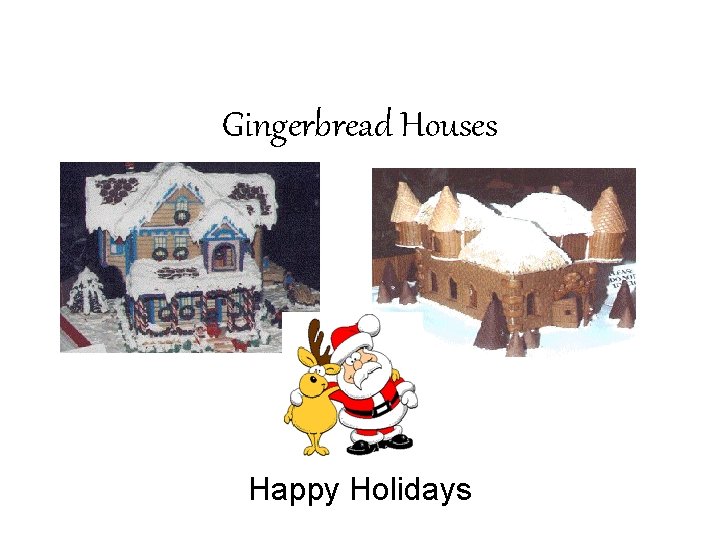 Gingerbread Houses Happy Holidays 