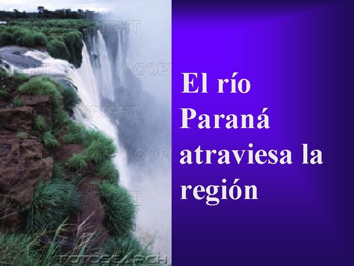 El río Paraná atraviesa la región 