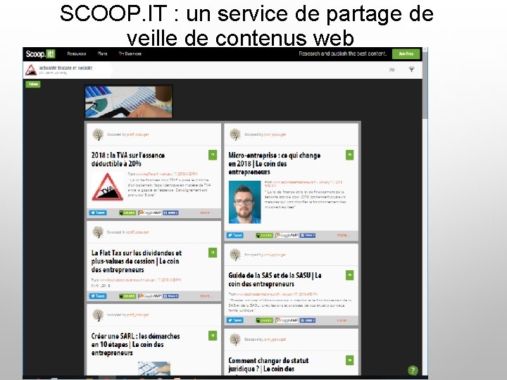 SCOOP. IT : un service de partage de veille de contenus web 