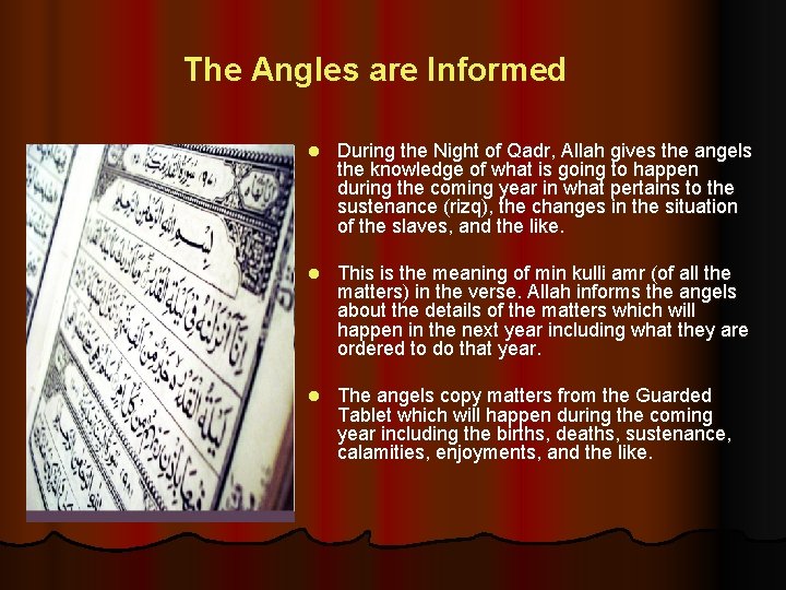 The Angles are Informed l During the Night of Qadr, Allah gives the angels