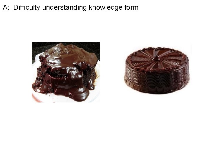 A: Difficulty understanding knowledge form 