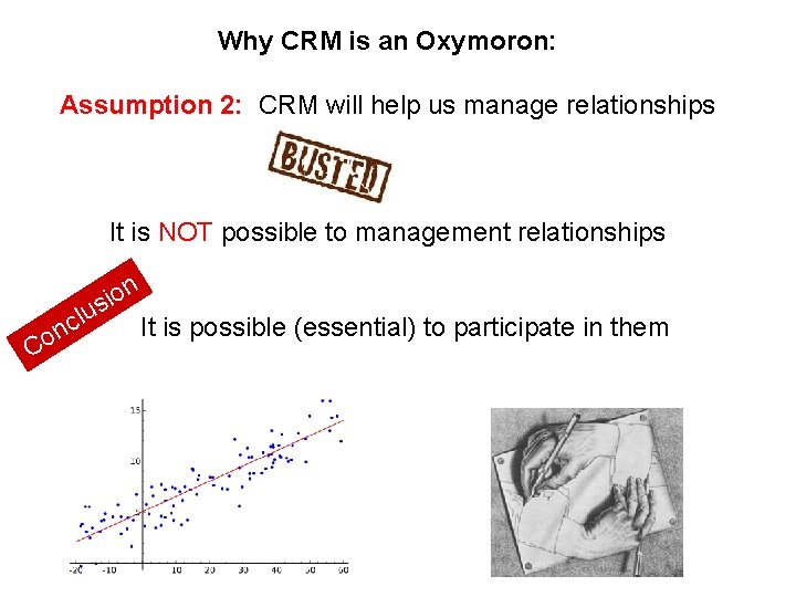 Why CRM is an Oxymoron: Assumption 2: CRM will help us manage relationships It