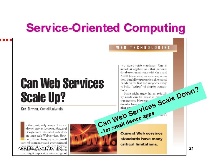 Service-Oriented Computing eb ic le a c es S v r e S W