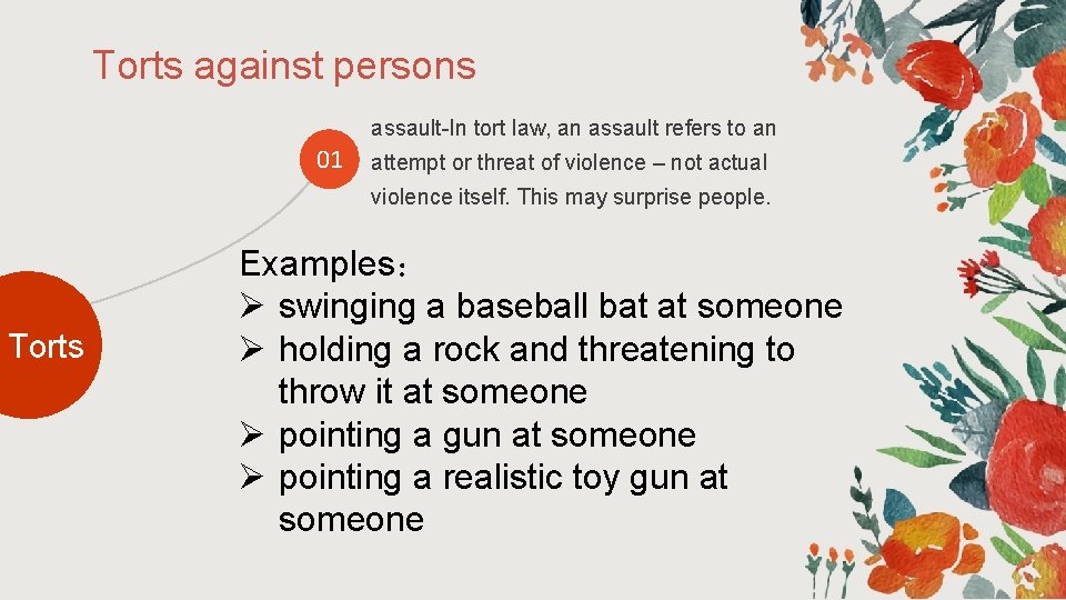 Torts against persons assault-In tort law, an assault refers to an 01 attempt or Torts against persons assault-In tort law, an assault refers to an 01 attempt or