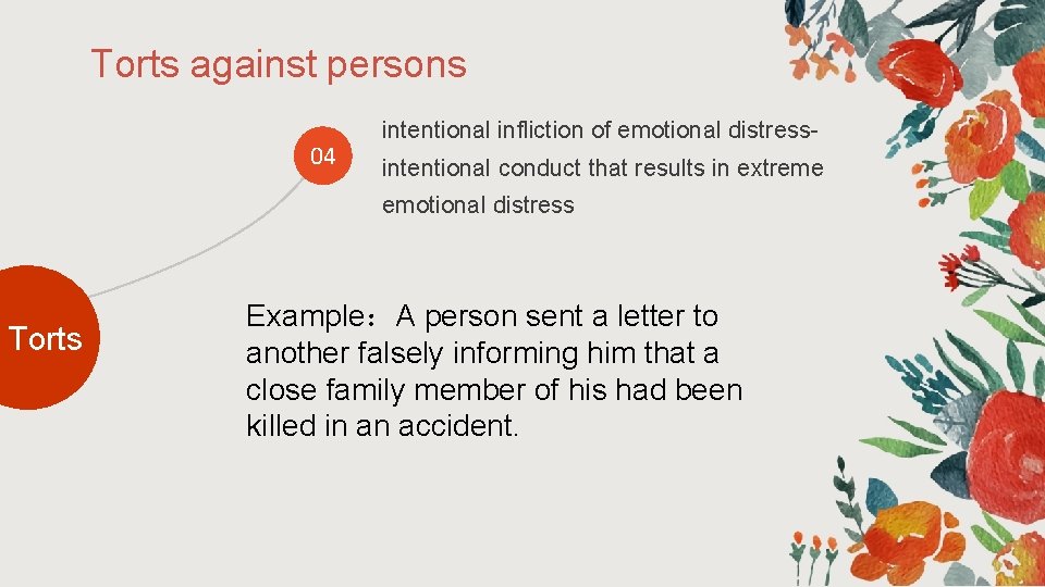 Torts against persons 04 intentional infliction of emotional distressintentional conduct that results in extreme Torts against persons 04 intentional infliction of emotional distressintentional conduct that results in extreme