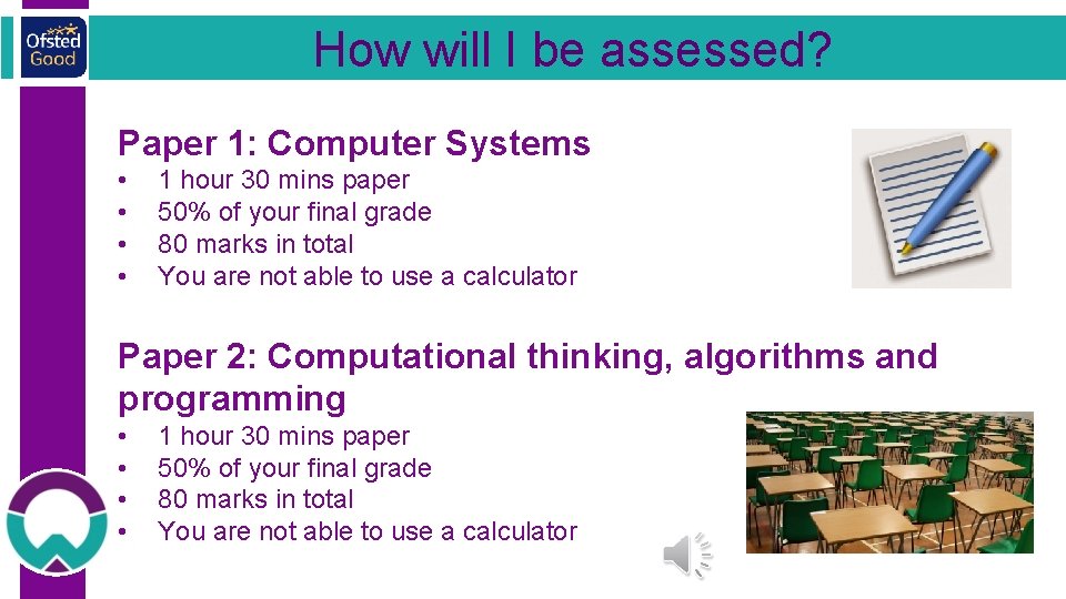 How will I be assessed? Paper 1: Computer Systems • • 1 hour 30