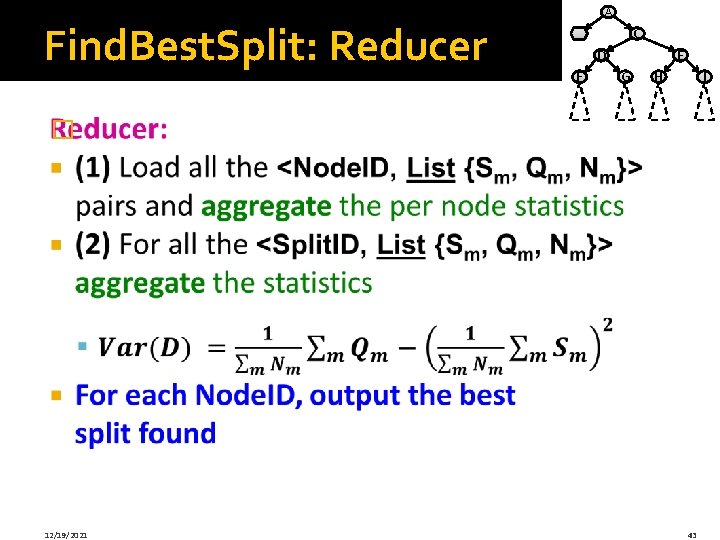 Find. Best. Split: Reducer A B C D F E G H I �