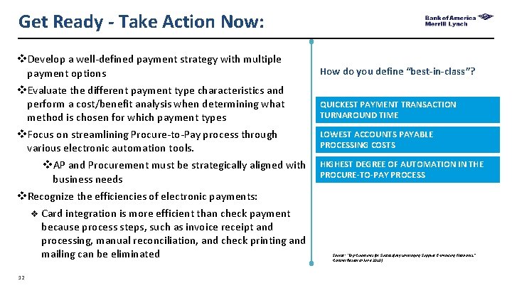 Get Ready - Take Action Now: v. Develop a well-defined payment strategy with multiple