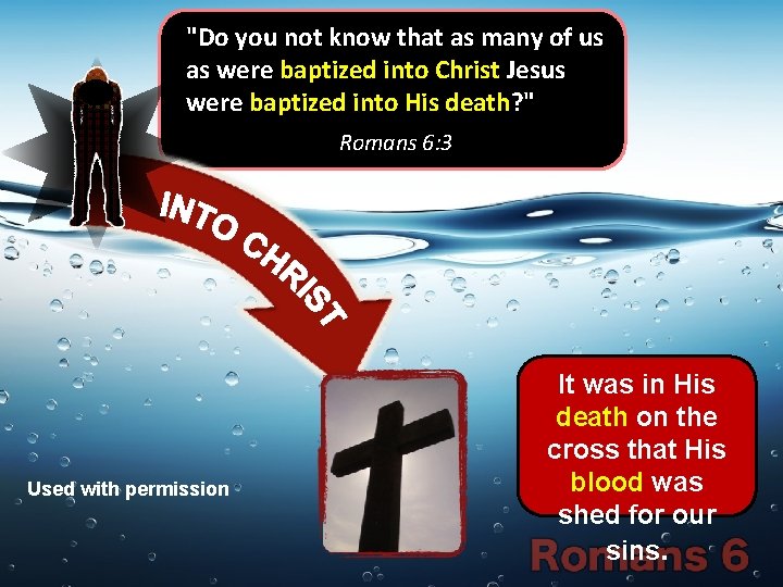 "Do you not know that as many of us as were baptized into Christ