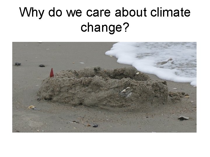 Why do we care about climate change? 