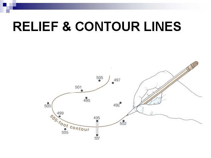 RELIEF & CONTOUR LINES 