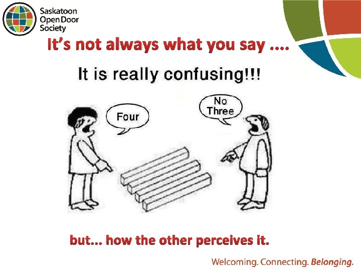 It’s not always what you say. . but. . . how the other perceives