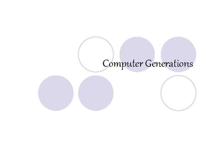 Computer Generations 