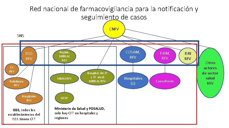 Red nacional de farmacovigilancia para la notificación y seguimiento de casos CNFV SNS ISSS