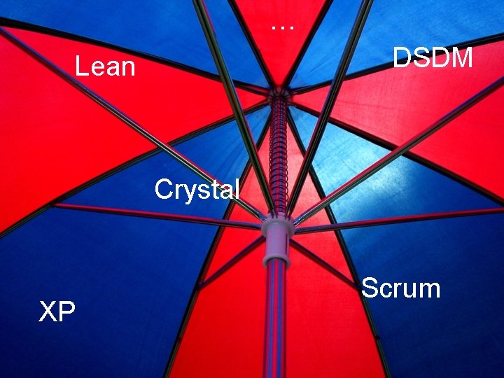 … DSDM Lean Crystal XP Scrum 