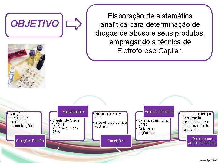 Elaboração de sistemática analítica para determinação de drogas de abuso e seus produtos, empregando