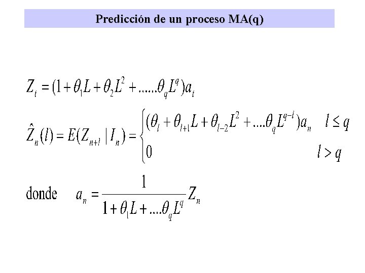 Predicción de un proceso MA(q) 