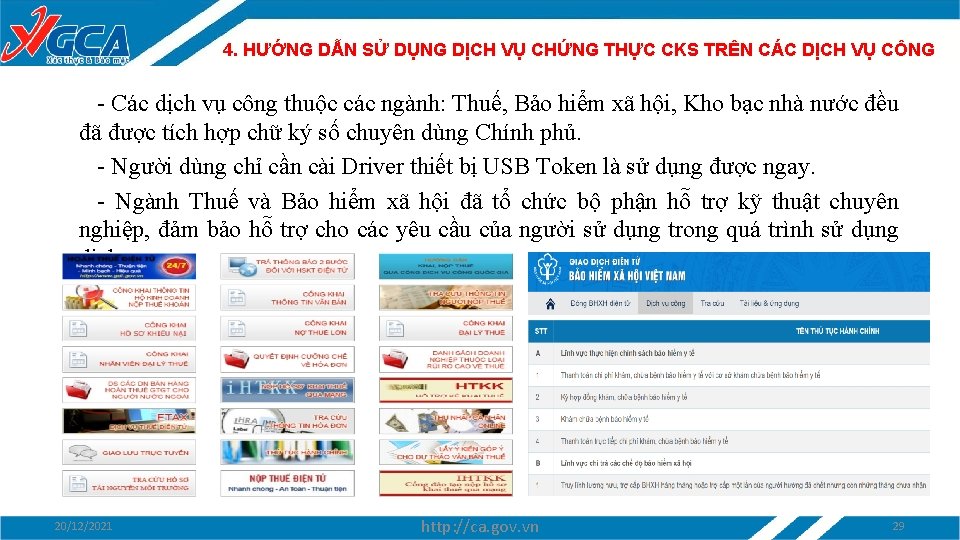 4. HƯỚNG DẪN SỬ DỤNG DỊCH VỤ CHỨNG THỰC CKS TRÊN CÁC DỊCH VỤ 4. HƯỚNG DẪN SỬ DỤNG DỊCH VỤ CHỨNG THỰC CKS TRÊN CÁC DỊCH VỤ