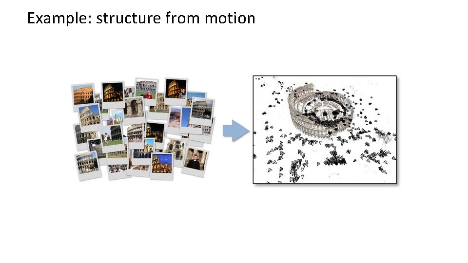 Example: structure from motion 