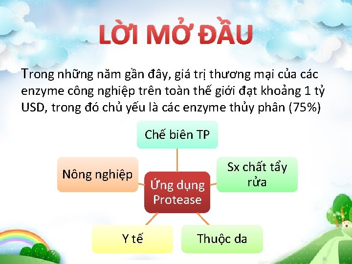 LỜI MỞ ĐẦU Trong những năm gần đây, giá trị thương mại của các