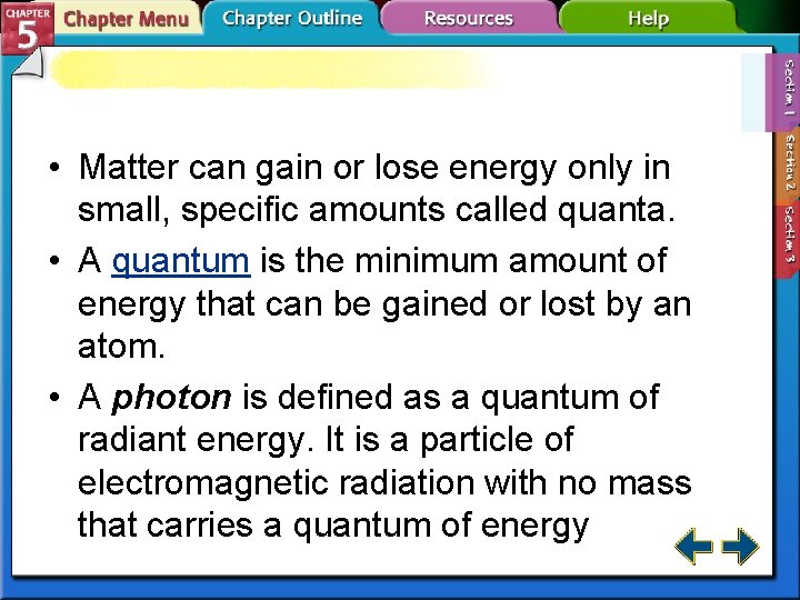 Electrons in Atoms Section 5 1 Light and