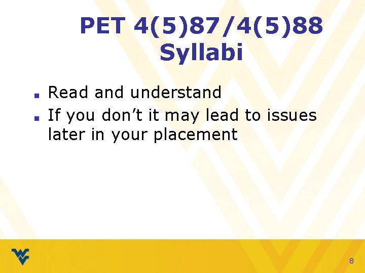 PET 4(5)87/4(5)88 Syllabi ■ ■ Read and understand If you don’t it may lead