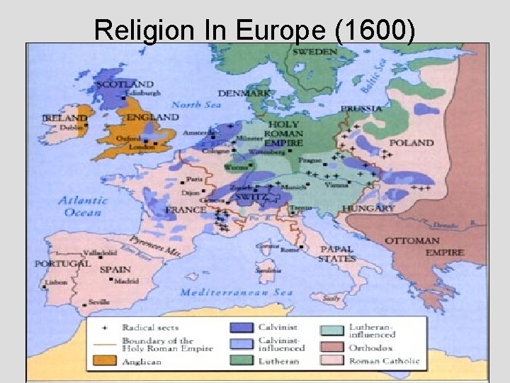 Religion In Europe (1600) 