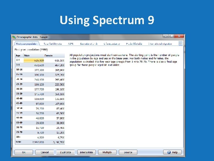 Using Spectrum 9 