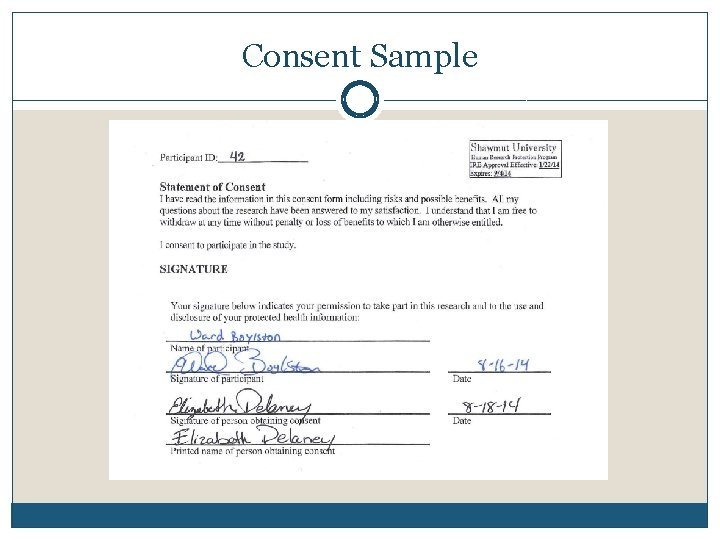 Consent Sample 