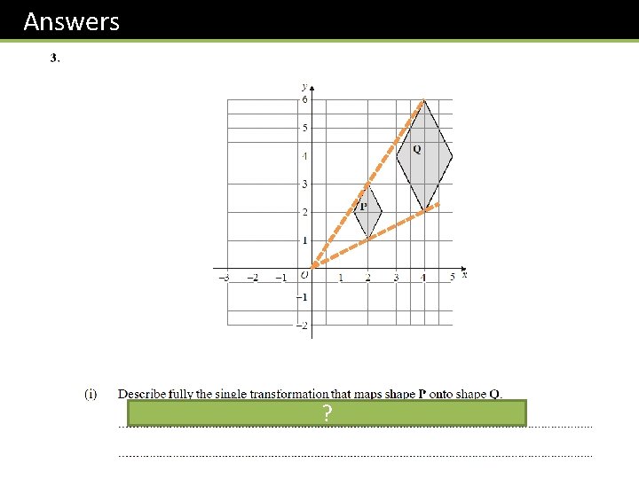 Answers Enlargement of scale factor 2? about the origin. 